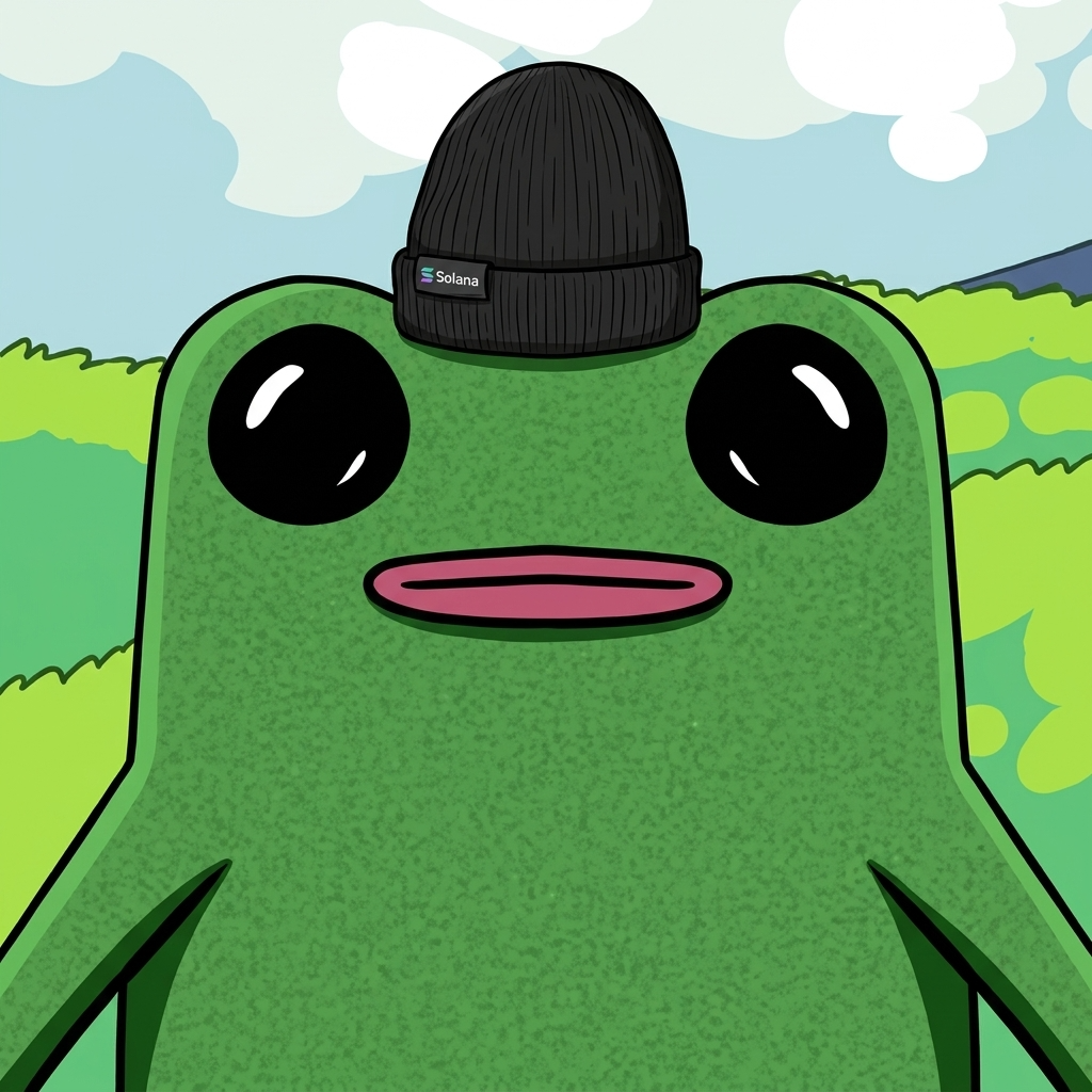 the frog in the beanie